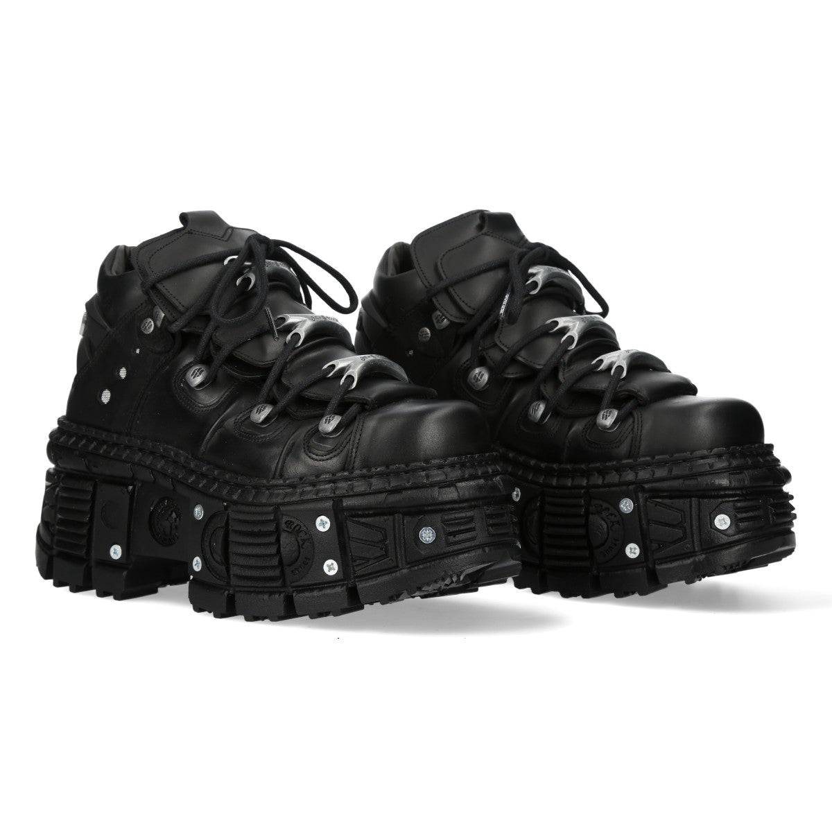 NEW ROCK ブラック厚底ブーツ M-OVERZTANK106-C1 M-OVERZTANK106-C1 – New Rock