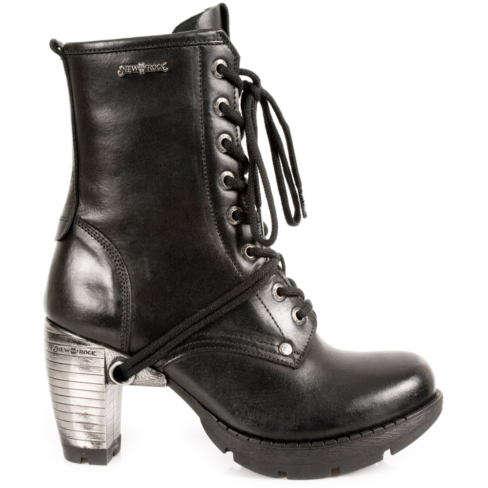Stivaletti New Rock 407-S1 in Pelle Nera con Fibbia a Croce d'Argento Stile Motociclista Punk Gotico 4 Stivaletti New Rock 407-S1 in Pelle Nera con Fibbia a Croce d'Argento Stile Motociclista Punk Gotico 4