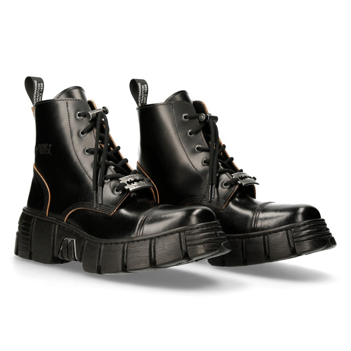 ANKLE BOOT BLACK TOWER WITH LACES M-WALL005NK-S1
