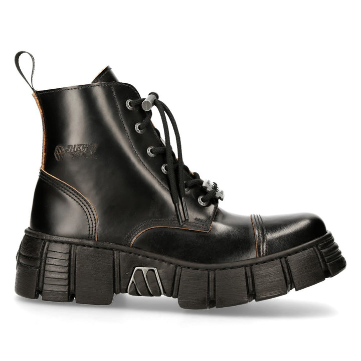 ANKLE BOOT BLACK TOWER WITH LACES M-WALL005NK-S1