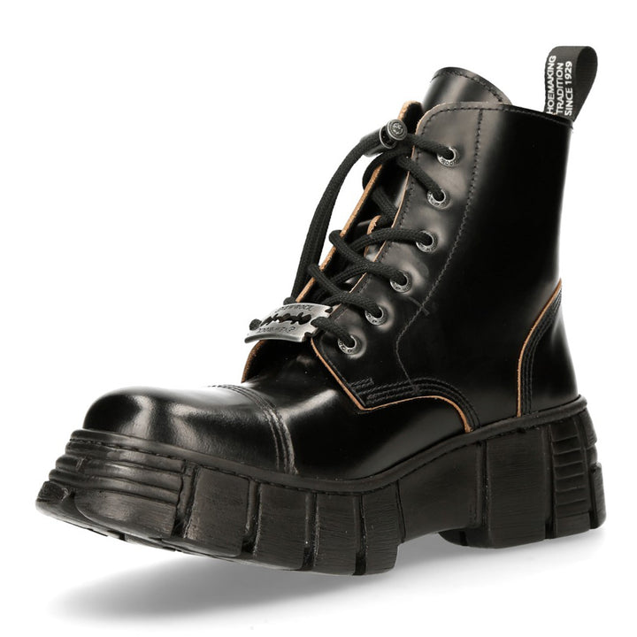 ANKLE BOOT BLACK TOWER WITH LACES M-WALL005NK-S1